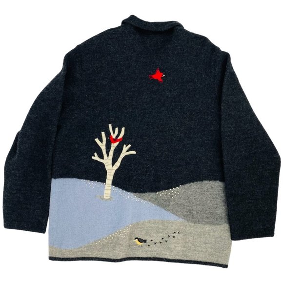 Claire Murray Vintage 100% Wool Christmas Cardigan - Picture 4 of 10